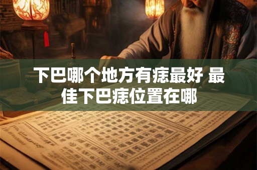 下巴哪个地方有痣最好 最佳下巴痣位置在哪