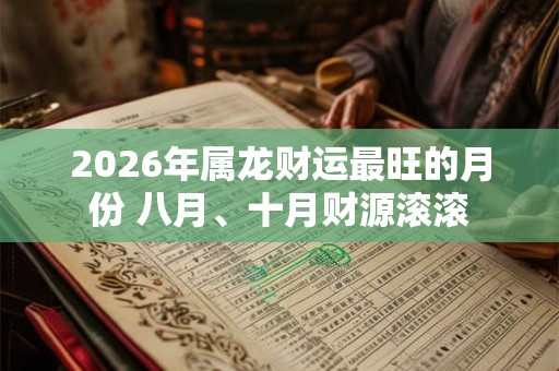 2026年属龙财运最旺的月份 八月、十月财源滚滚