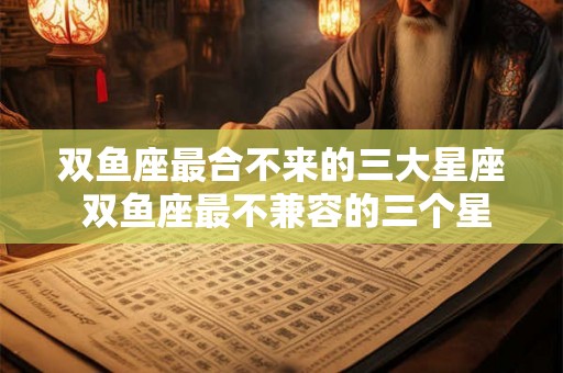 双鱼座最合不来的三大星座 双鱼座最不兼容的三个星座
