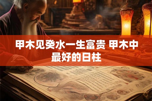甲木见癸水一生富贵 甲木中最好的日柱 甲木见癸水一生富贵 甲木中最好的日柱