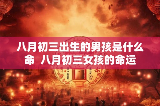 八月初三出生的男孩是什么命  八月初三女孩的命运