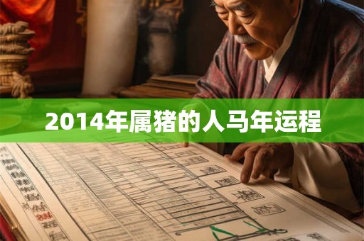 2014年属猪的人马年运程