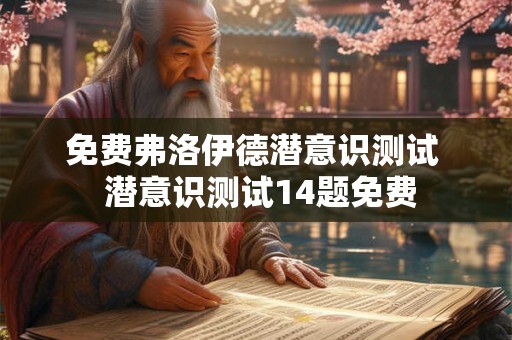免费弗洛伊德潜意识测试  潜意识测试14题免费