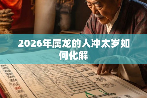 2026年属龙的人冲太岁如何化解