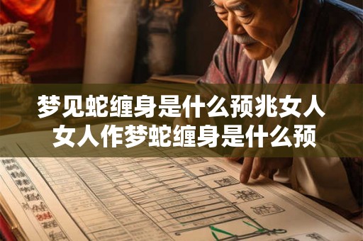 梦见蛇缠身是什么预兆女人 女人作梦蛇缠身是什么预兆