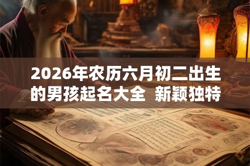 2026年农历六月初二出生的男孩起名大全 新颖独特的名字 2026年农历六月初二出生的男孩起名大全 新颖独特的名字