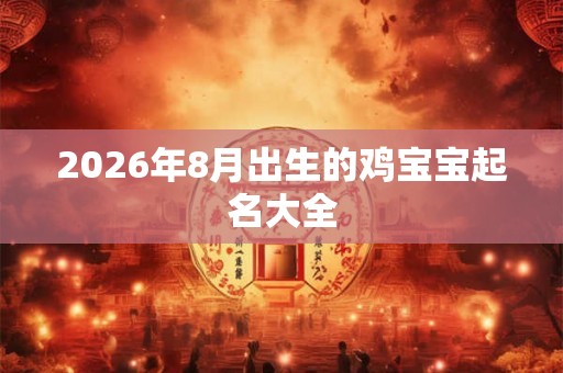 2026年8月出生的鸡宝宝起名大全