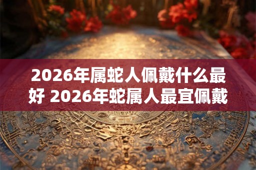 2026年属蛇人佩戴什么最好 2026年蛇属人最宜佩戴何物