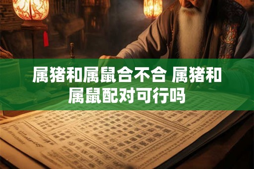 属猪和属鼠合不合 属猪和属鼠配对可行吗