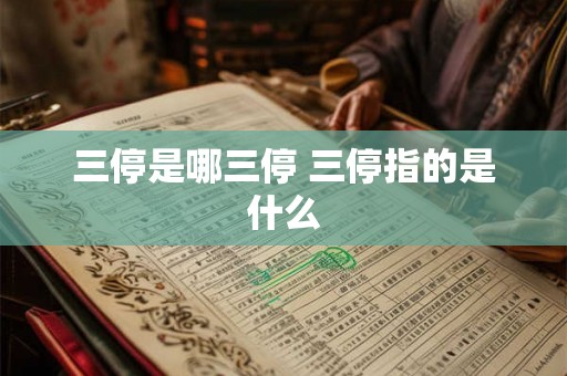 三停是哪三停 三停指的是什么