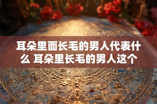 耳朵里面长毛的男人代表什么 耳朵里长毛的男人这个形象象征着什么
