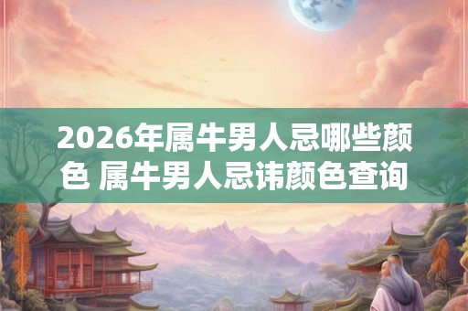 2026年属牛男人忌哪些颜色 属牛男人忌讳颜色查询
