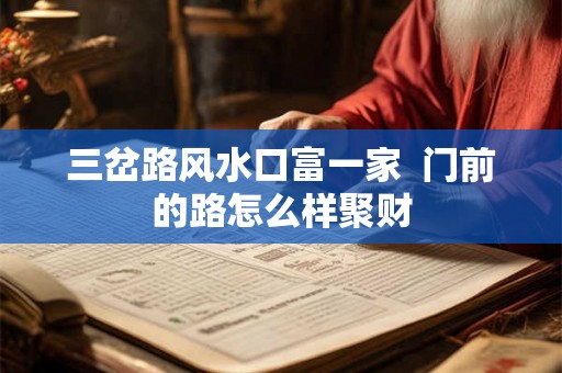 三岔路风水口富一家  门前的路怎么样聚财