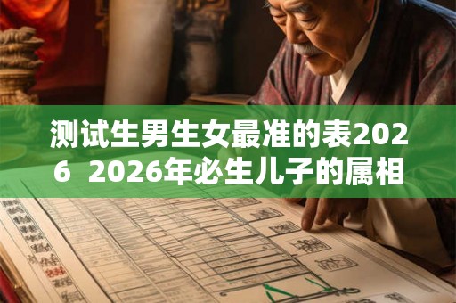 测试生男生女最准的表2026  2026年必生儿子的属相