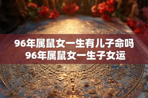 96年属鼠女一生有儿子命吗 96年属鼠女一生子女运