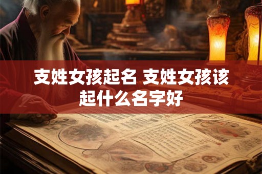支姓女孩起名 支姓女孩该起什么名字好