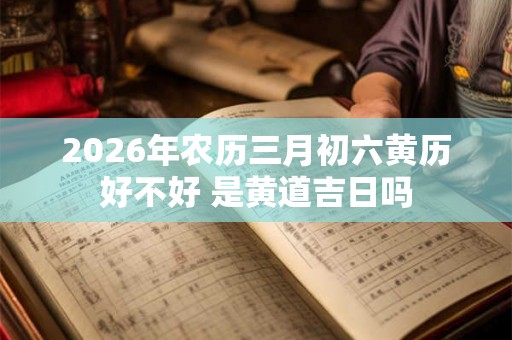 2026年农历三月初六黄历好不好 是黄道吉日吗