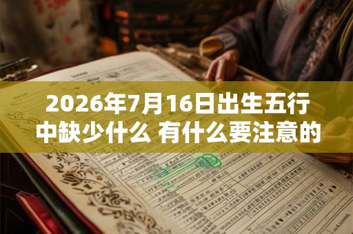 2026年7月16日出生五行中缺少什么 有什么要注意的