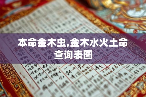 本命金木虫,金木水火土命查询表图