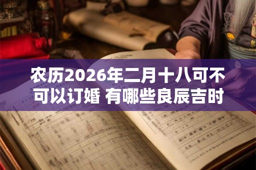 农历2026年二月十八可不可以订婚 有哪些良辰吉时