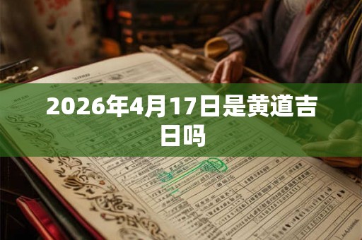2026年4月17日是黄道吉日吗