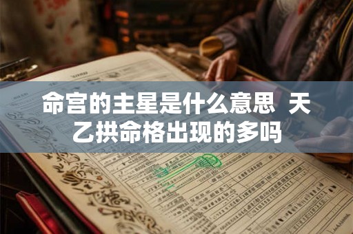 命宫的主星是什么意思  天乙拱命格出现的多吗