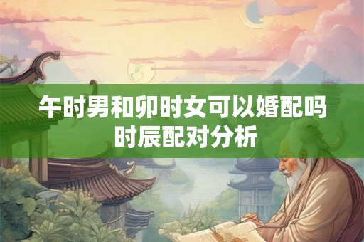 午时男和卯时女可以婚配吗 时辰配对分析