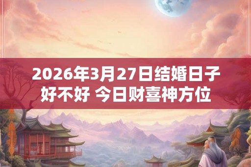 2026年3月27日结婚日子好不好 今日财喜神方位 2026年3月27日结婚日子好不好 今日财喜神方位