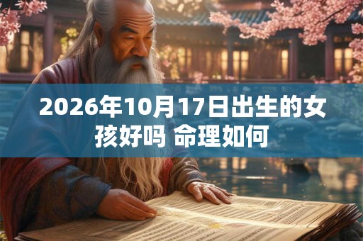 2026年10月17日出生的女孩好吗 命理如何