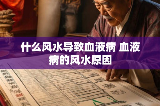 什么风水导致血液病 血液病的风水原因