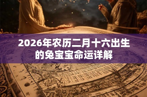 2026年农历二月十六出生的兔宝宝命运详解 2026年农历二月十六出生的兔宝宝命运详解