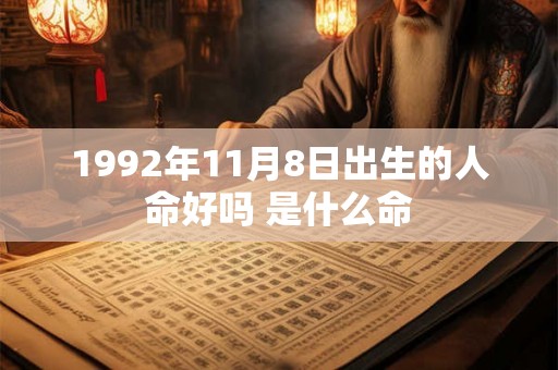 1992年11月8日出生的人命好吗 是什么命 1992年11月8日出生的人命好吗 是什么命