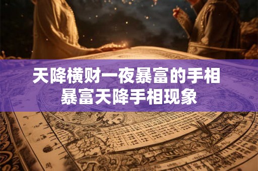 天降横财一夜暴富的手相 暴富天降手相现象