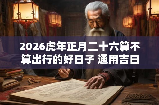 2026虎年正月二十六算不算出行的好日子 通用吉日