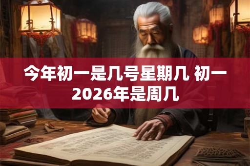 今年初一是几号星期几 初一2026年是周几
