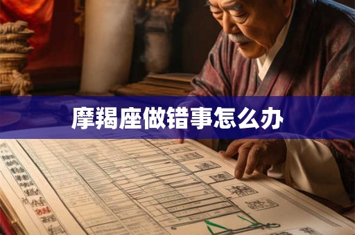 摩羯座做错事怎么办