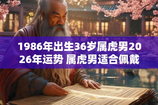 1986年出生36岁属虎男2026年运势 属虎男适合佩戴什么首饰