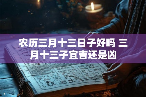 农历三月十三日子好吗 三月十三子宜吉还是凶