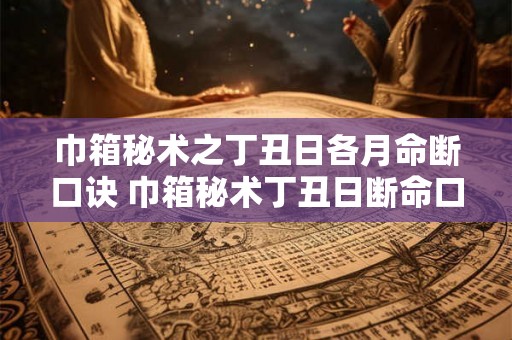 巾箱秘术之丁丑日各月命断口诀 巾箱秘术丁丑日断命口诀如何使用