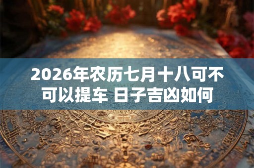 2026年农历七月十八可不可以提车 日子吉凶如何