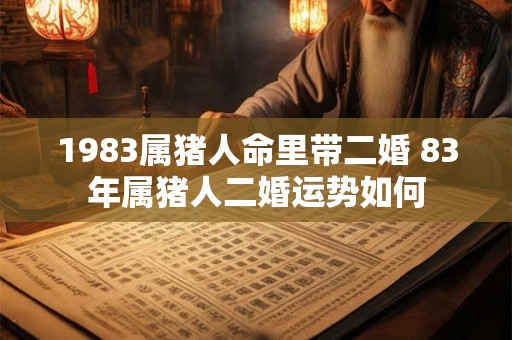 1983属猪人命里带二婚 83年属猪人二婚运势如何