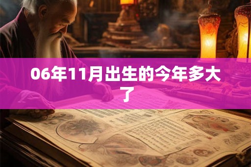 06年11月出生的今年多大了