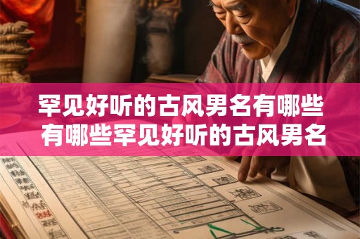 罕见好听的古风男名有哪些 有哪些罕见好听的古风男名 罕见好听的古风男名有哪些 有哪些罕见好听的古风男名