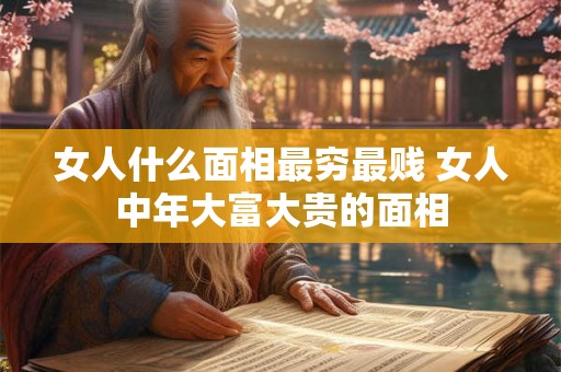 女人什么面相最穷最贱 女人中年大富大贵的面相