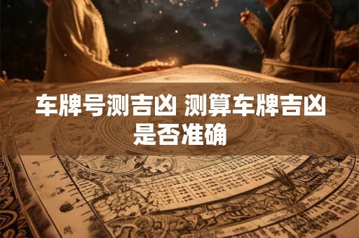车牌号测吉凶 测算车牌吉凶是否准确