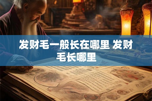 发财毛一般长在哪里 发财毛长哪里