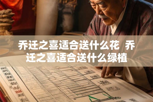 乔迁之喜适合送什么花  乔迁之喜适合送什么绿植