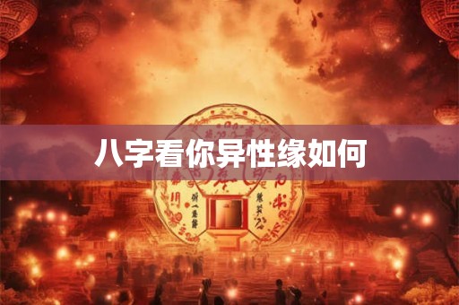 八字看你异性缘如何