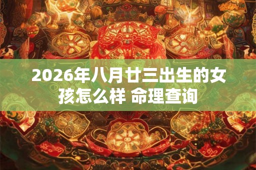 2026年八月廿三出生的女孩怎么样 命理查询