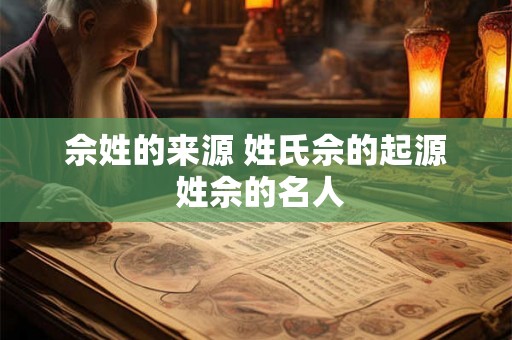 佘姓的来源 姓氏佘的起源 姓佘的名人
